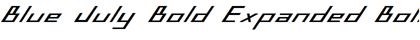 Blue July Bold Expanded Bold Expanded