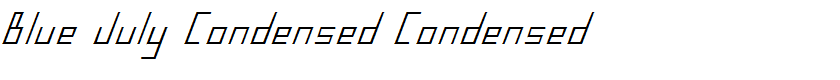 Blue July Condensed Condensed