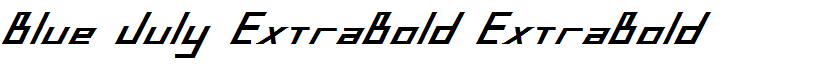 Blue July ExtraBold ExtraBold