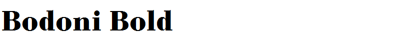 Bodoni Bold