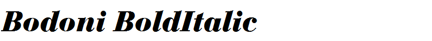 Bodoni BoldItalic