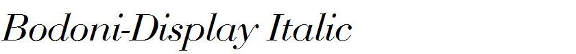 Bodoni-Display Italic
