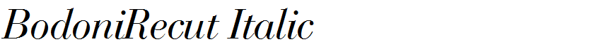 BodoniRecut Italic