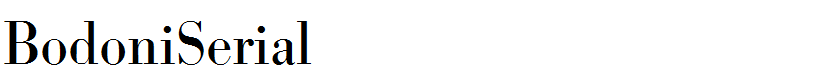BodoniSerial