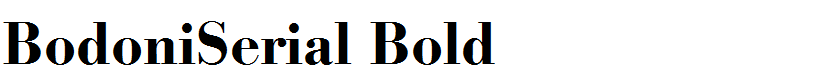 BodoniSerial Bold