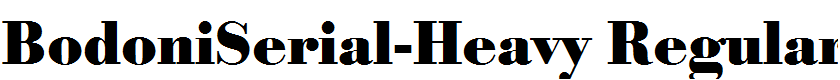 BodoniSerial-Heavy Regular