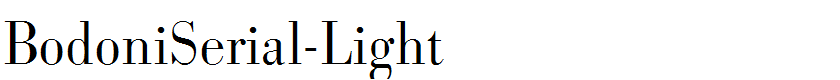 BodoniSerial-Light