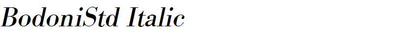 BodoniStd Italic