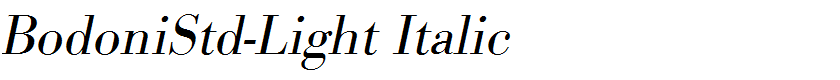 BodoniStd-Light Italic