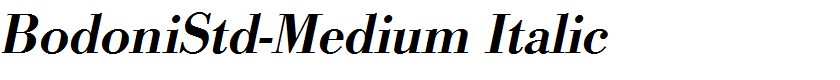 BodoniStd-Medium Italic
