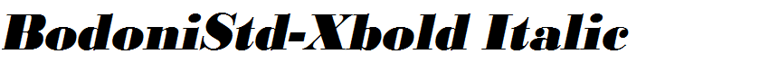 BodoniStd-Xbold Italic