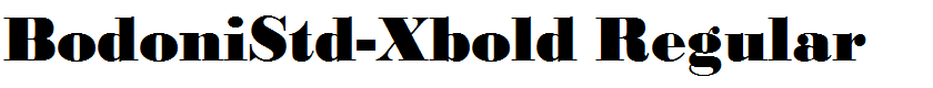 BodoniStd-Xbold Regular