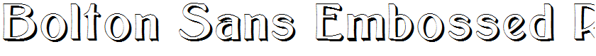 Bolton Sans Embossed Regular