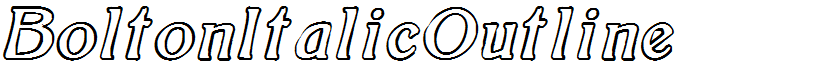 BoltonItalicOutline