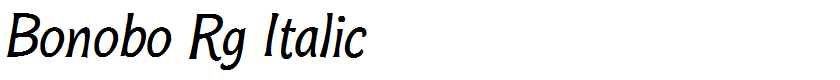 Bonobo Rg Italic