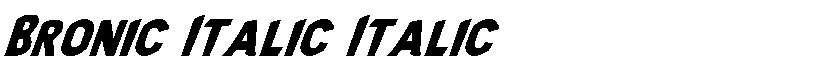 Bronic Italic Italic