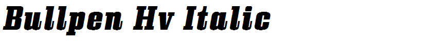 Bullpen Hv Italic