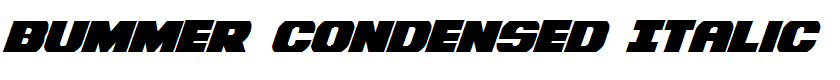 Bummer Condensed Italic Condensed Italic