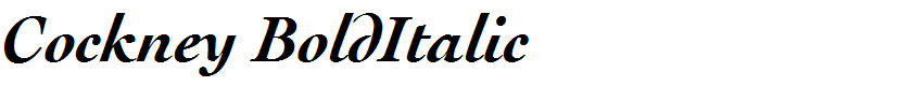 Cockney BoldItalic