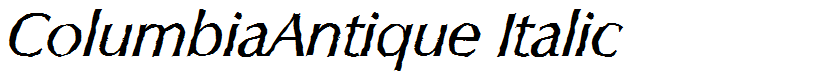 ColumbiaAntique Italic