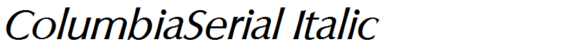 ColumbiaSerial Italic