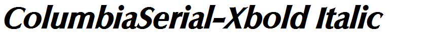 ColumbiaSerial-Xbold Italic