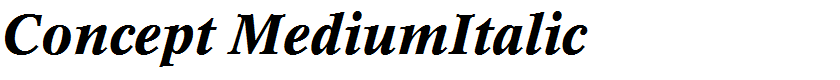 Concept MediumItalic