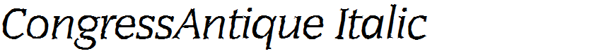 CongressAntique Italic