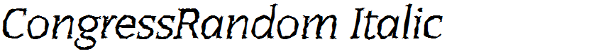 CongressRandom Italic