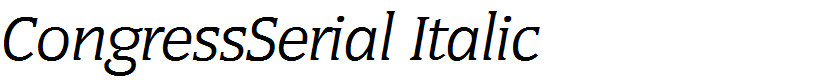 CongressSerial Italic