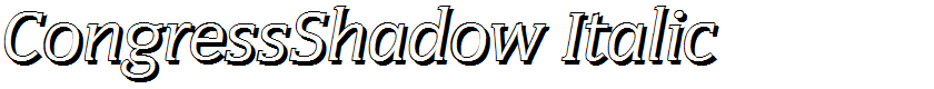 CongressShadow Italic