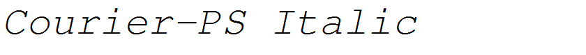 Courier-PS Italic