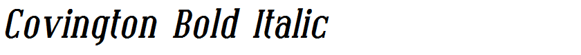 Covington Bold Italic