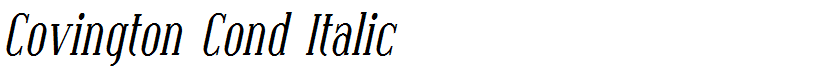 Covington Cond Italic
