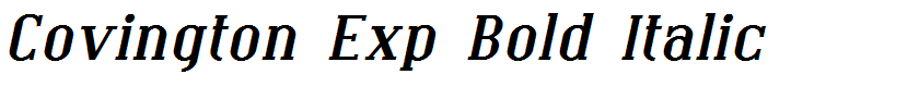 Covington Exp Bold Italic