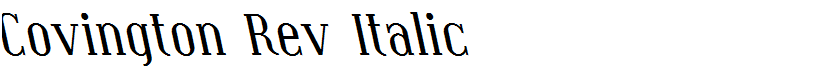 Covington Rev Italic