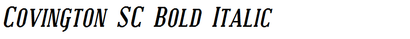 Covington SC Bold Italic