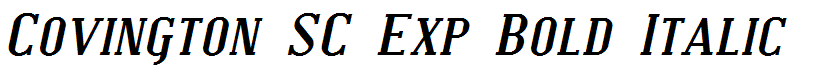Covington SC Exp Bold Italic