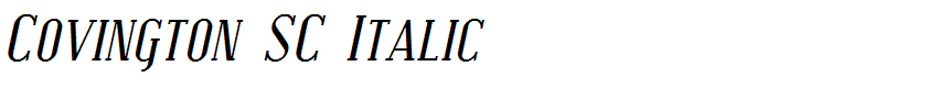 Covington SC Italic