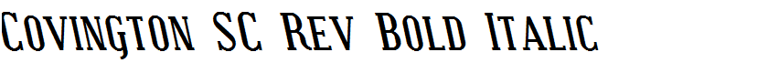 Covington SC Rev Bold Italic