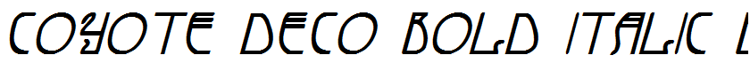 Coyote Deco Bold Italic Bold Italic