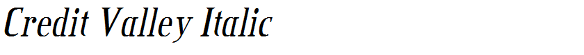 Credit Valley Italic