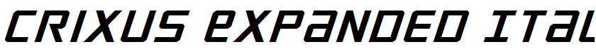 Crixus Expanded Italic Expanded Italic