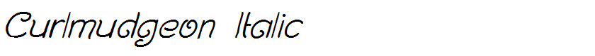 Curlmudgeon Italic