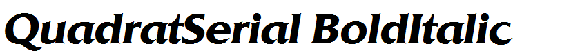 QuadratSerial BoldItalic