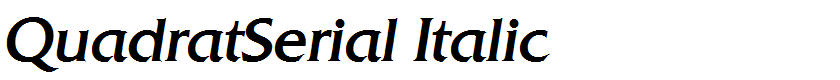 QuadratSerial Italic
