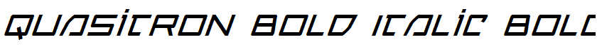 Quasitron Bold Italic Bold Italic