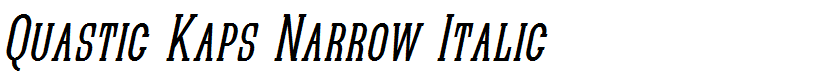Quastic Kaps Narrow Italic