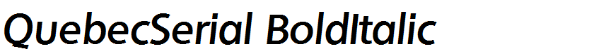QuebecSerial BoldItalic