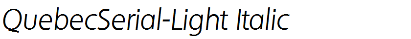 QuebecSerial-Light Italic